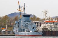 Ex-Köln Fregatte am 10.11.2022 im Hafen von Neustadt Holstein