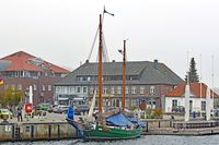 Segelschiff MIROUNGA am 12.11.2020 im Hafen von Neustadt / Holstein