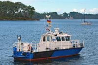Polizeiboot HABICHT am 02.10.2022 in der Pötenitzer Wiek bei Lübeck-Travemünde