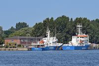 Bundespolizei-Schiffe BREDSTEDT und ESCHWEGE am 30.08.2017 in Rostock-Warnemünde