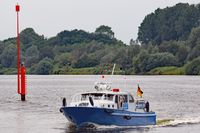 Bundespolizeiboot EUROPA 1 am 11.07.2019 auf der Trave bei Lübeck