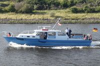 Bundespolizeiboot EUROPA 1 am 29.07.2017 auf der Trave bei Lübeck
