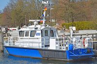 Polizeiboot HABICHT am 17.04.2021 in Lübeck-Travemünde