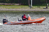 Polizeiboot HOOGE am 15.05.2021 in Lübeck-Travemünde