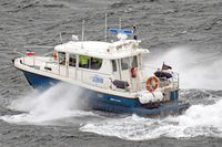 Polizeiboot STÖR am 09.02.2020 in der Kieler Förde im Einsatz