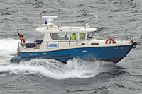 Polizeiboot STÖR am 09.02.2020 in der Kieler Förde im Einsatz
