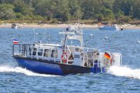Polizeiboot WAGRIEN am 10.08.2022 in der Ostsee vor Travemünde