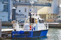 Polizeiboot WARDER am 20.04.2021 in Heiligenhafen