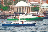 Polizeiboot WS 25 im Hafen von Hamburg Anfang der 1990er-Jahre