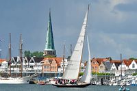 Segelyacht SPHINX bei der Rotspon-Regatta 2023 in Lübeck-Travemünde 26.07.2023