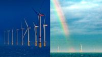 Offshore-Windräder in der Nordsee 08.02.2022