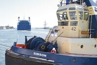 Schlepper SIMSON (IMO 9054365) am 04.06.2016 im Hafen von Lübeck-Travemünde