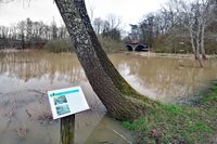 Hochwasser im Bereich des Kurparks Bad Schwartau 22.02.2022
