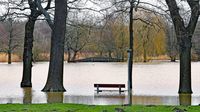 Hochwasser im Bereich des Kurparksees Bad Schwartau 22.02.2022