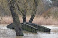 Hochwasser im Bereich des Kurparksees Bad Schwartau 22.02.2022