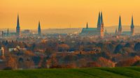 Lübeck im Licht der untergehenden Sonne 22.11.2022