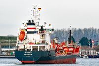 Tankschiff ALAND (IMO 9487380) am 20.12.2022 in Lübeck-Travemünde