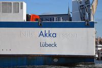 AKKA (ex NILS HOLGERSSON, IMO 9217230, TT-Line) am 13.06.2023 in Lübeck-Travemünde