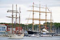 Segelschiffe MARE FRISIUM und PASSAT am 22.07.2022 in Travemünde
