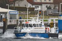 Polizeiboot HABICHT am 13.01.2023 in Lübeck-Travemünde