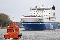 Lotsenversetzboot TRAVEMÜNDE am 14.03.2023 in Lübeck-Travemünde