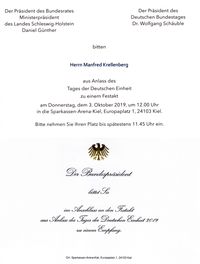 Einladung aus Anlass des Tages der Deutschen Einheit