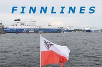 Finnlines-Schiffe am 27.08.2023 beim Skandinavienkai in Lübeck-Travemünde