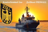 Kontrolleinheit See Zollboot PRIWALL am 12.08.2022 in der Ostsee vor Lübeck-Travemünde