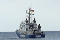 Zollboot PRIWALL am 06.05.2021 in der Ostsee vor Lübeck-Travemünde