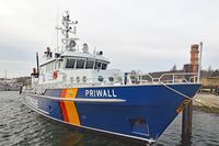 Zollboot PRIWALL am 11.01.2020 in Lübeck-Travemünde
