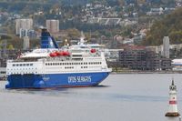 Crown Seaways (IMO 8917613) einlaufend Oslo am 04.10.2017