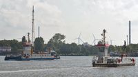 Fähren STETTIN (ENI 05042080) und BERLIN am 24.7.2021 im NOK (Nord-Ostsee-Kanal) bei Brunsbüttel