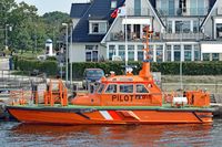 Lotsenversetzboot MUTTLAND am 30.08.2017 in Rostock-Warnemünde